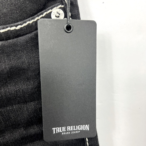 TRUE RELIGION JEANS, "RICKY BIG T FLAP STRAIGHT", “EASHED COAL GREY”, W36 L34 - Picture 10 of 14